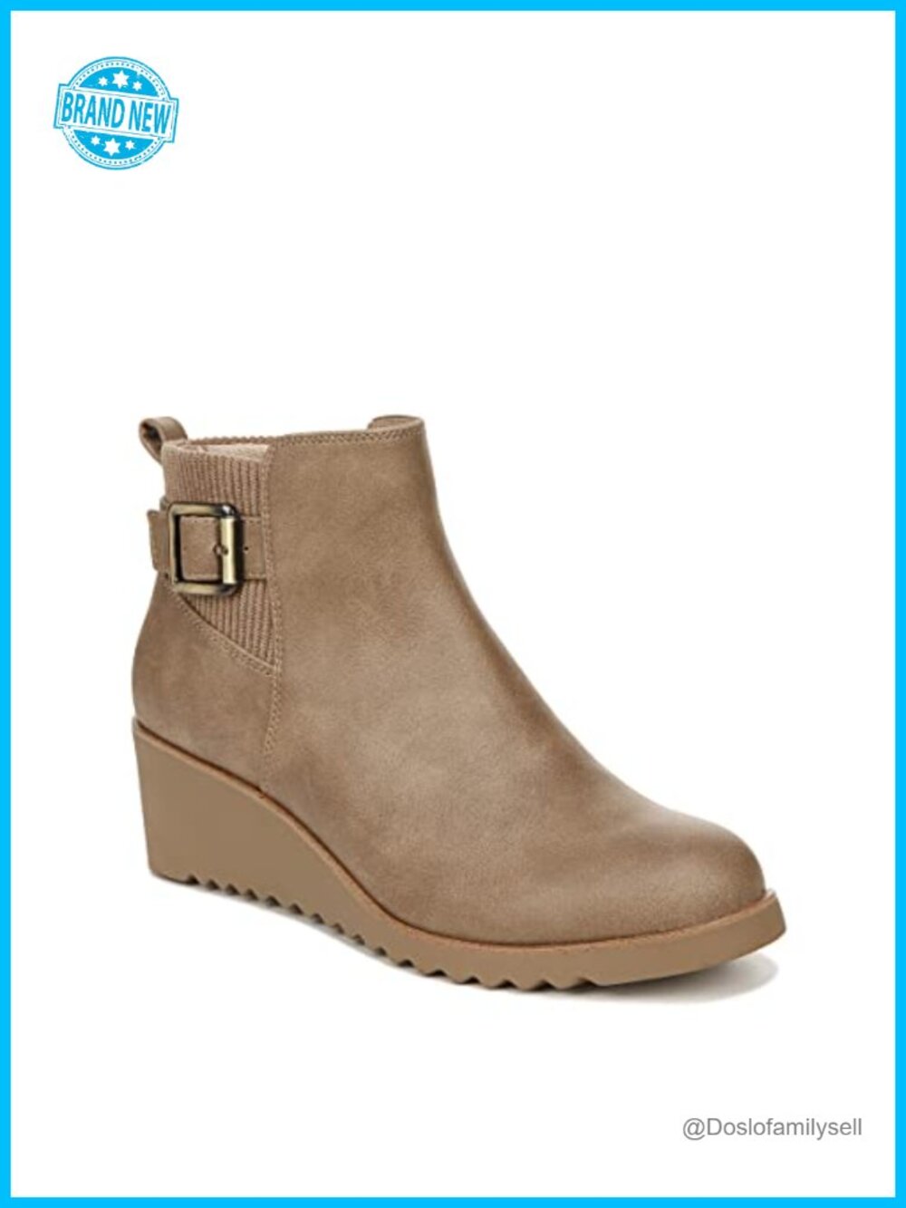 Faux Leather Chelsea Wedge Ankle Booties with Side Zipper Comfort
